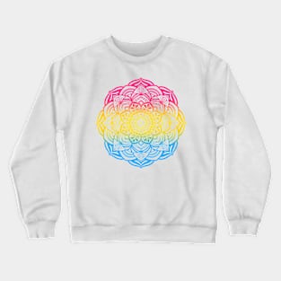 Gradient Pansexual Pride Mandala Crewneck Sweatshirt